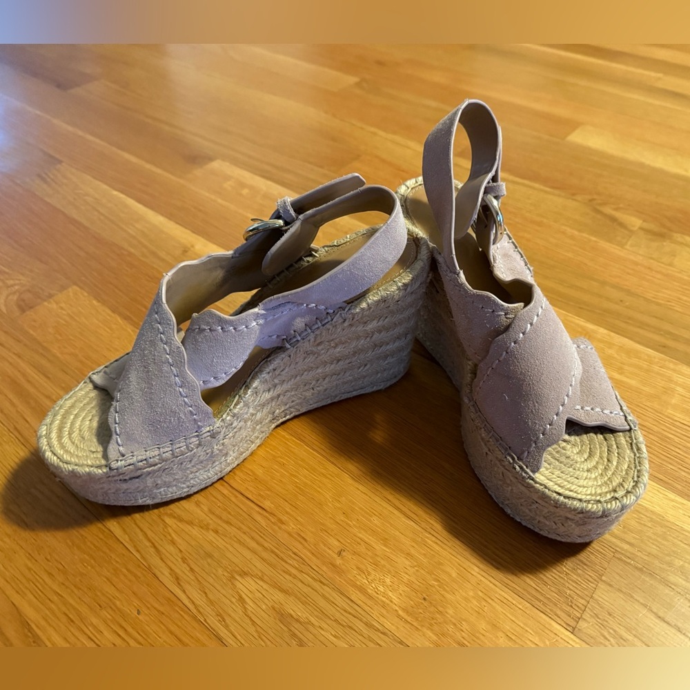 Tan suede Marc Fisher sandals size 8